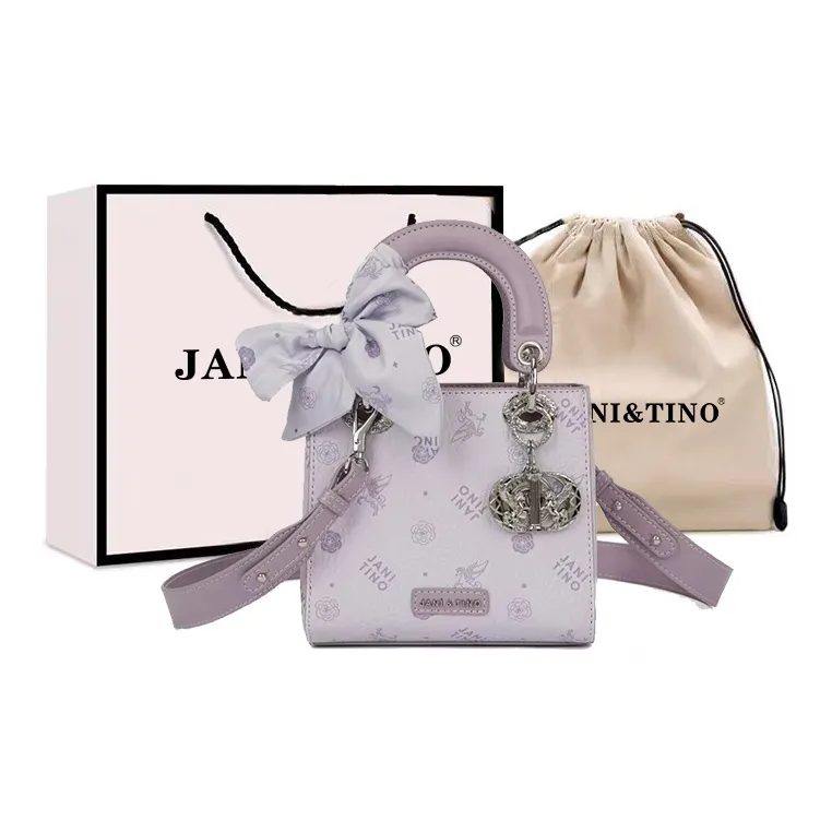 JANITINO ПУ (полиуретан) Сумка Женская Светло-фиолетовая