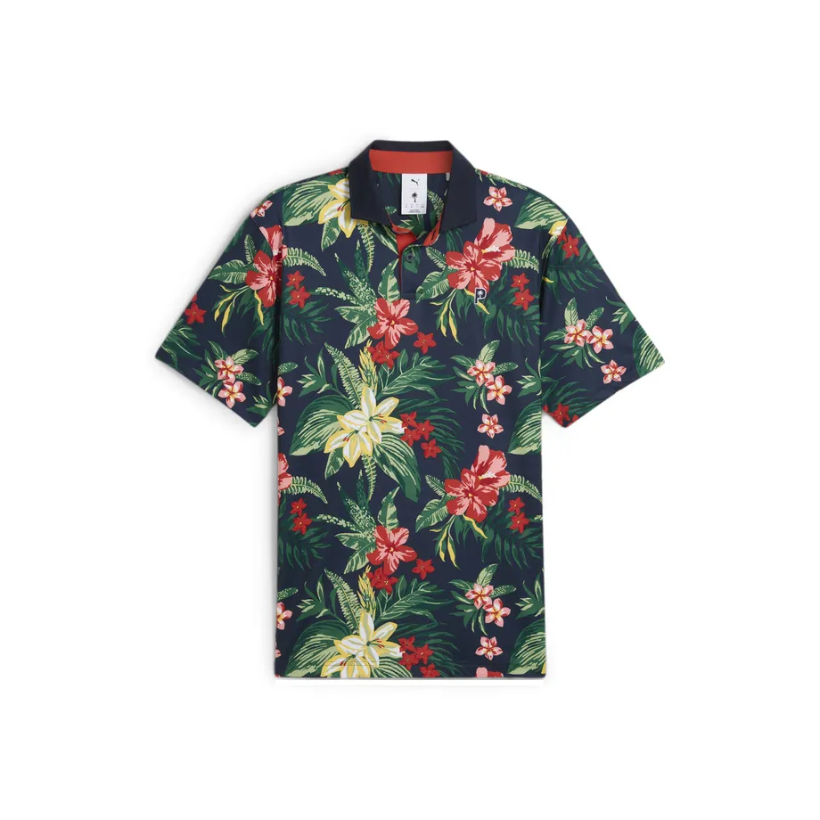 PUMA PTCFloral Поло Мужское Темно-синий