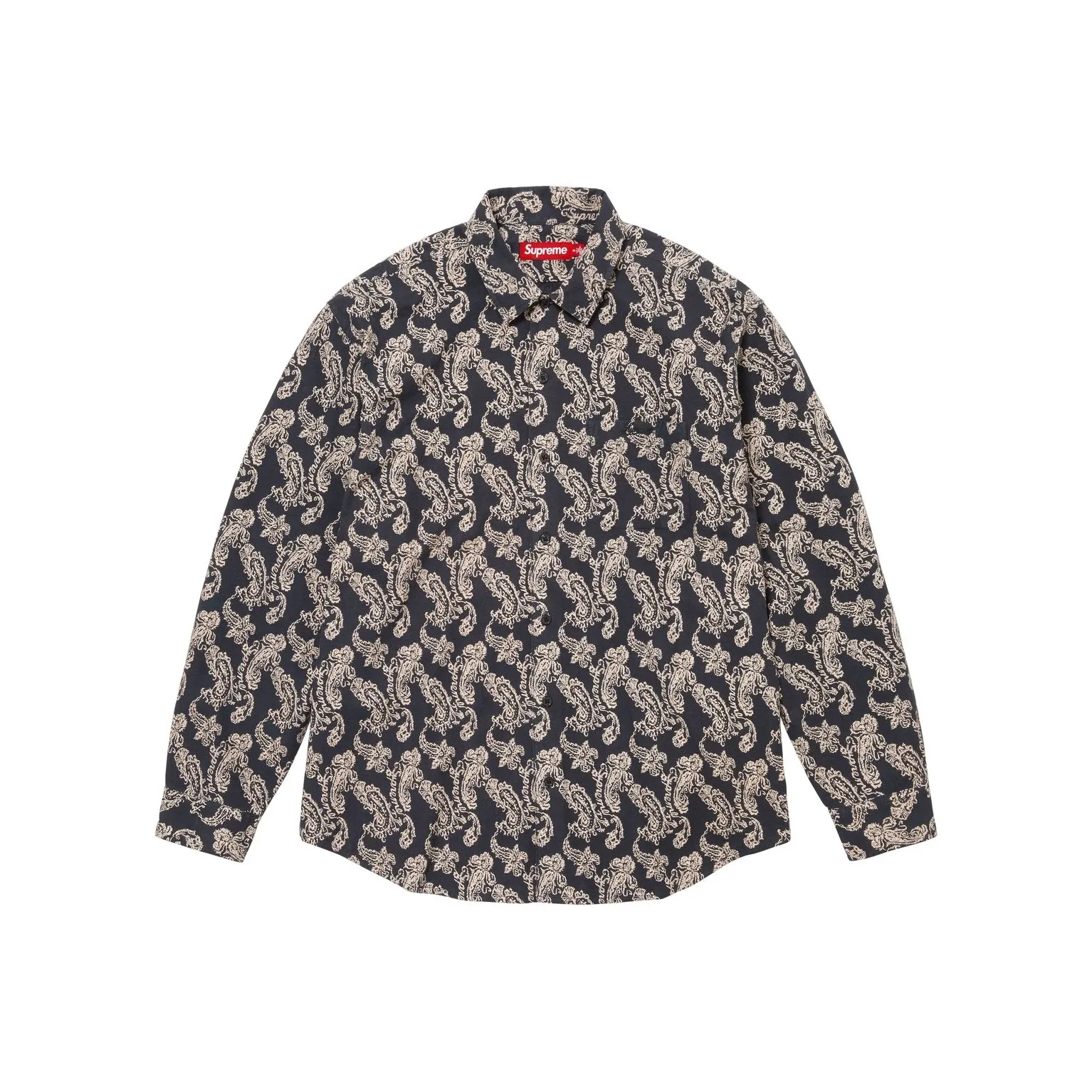 Supreme FW24 WEEK18 Пейсли Фланельная Рубашка Унисекс