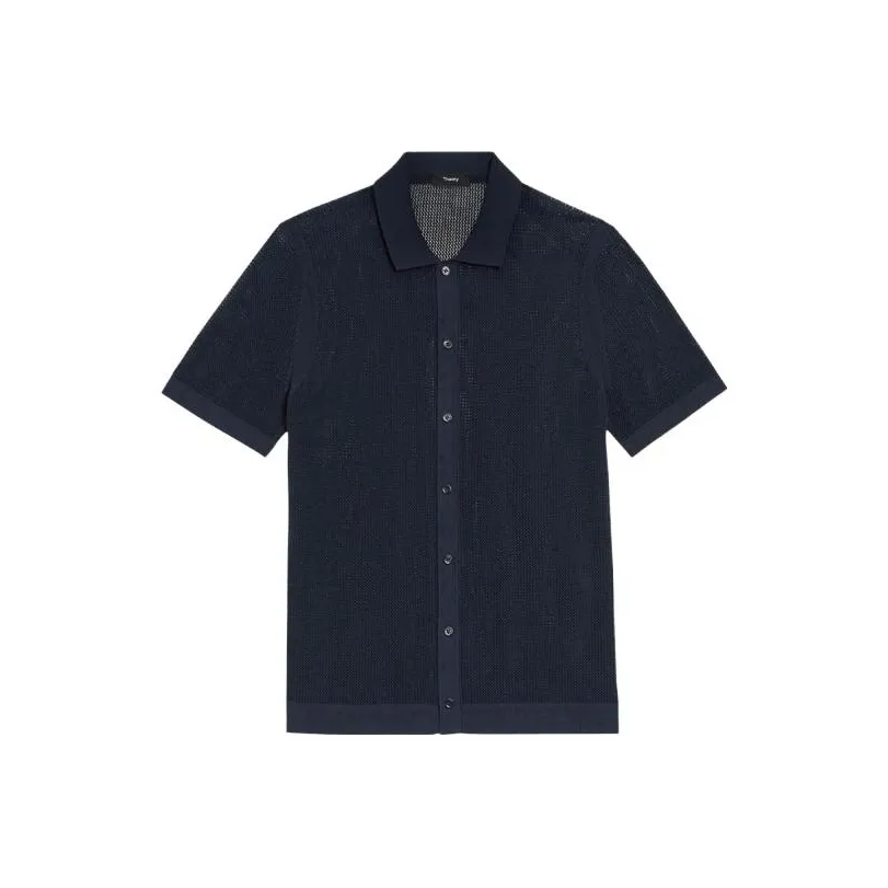 THEORY Polo Shirts Men Navy Blue