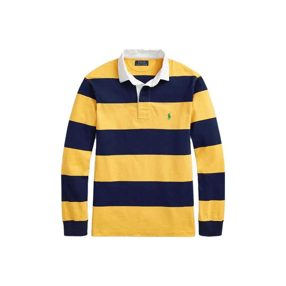 Polo Ralph Lauren SS23 Polo Shirt Men's Yellow/Marine Blue