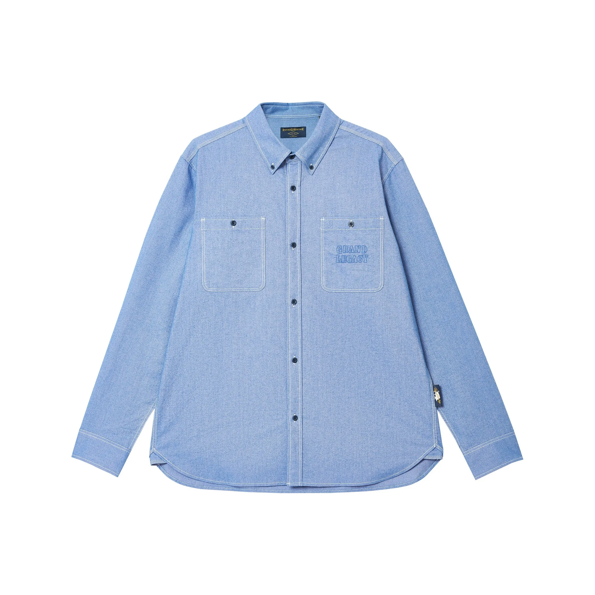 JACK JONES· Длинный рукав рубашка топ мужской ткань синий C40