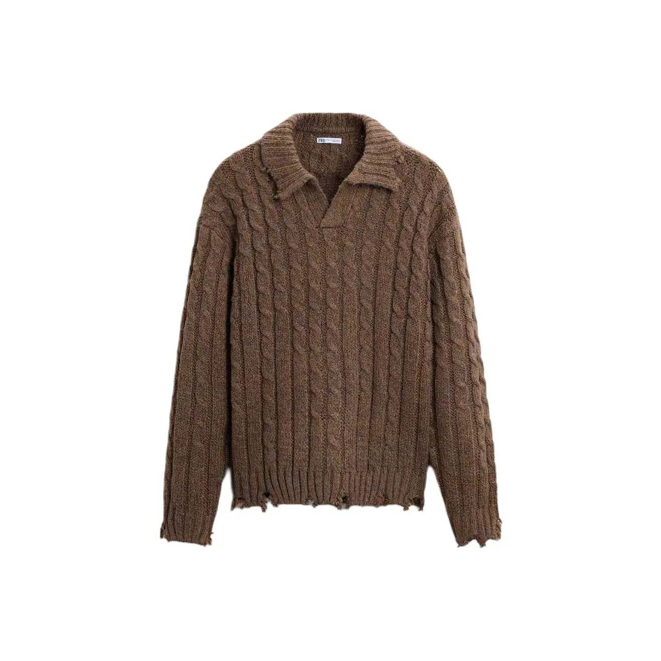 ZARA Polo Shirts Men's Brown