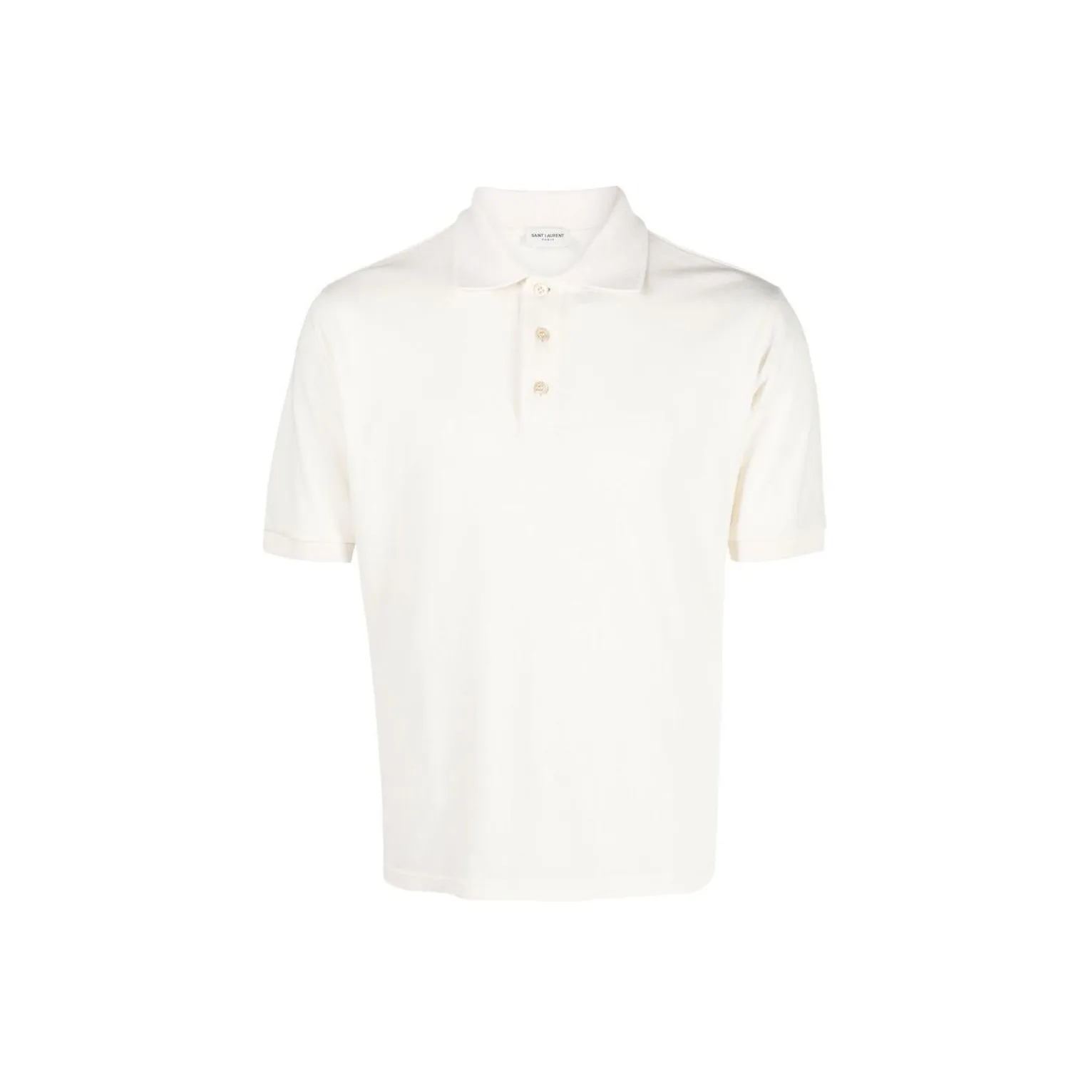 SAINT LAURENT Cassandre Short-Sleeved Polo Shirt