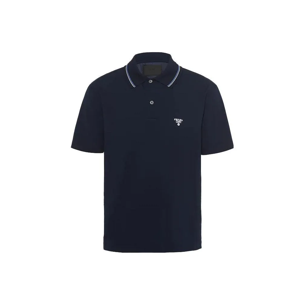 PRADA SS23 Поло Мужское Морской Синий