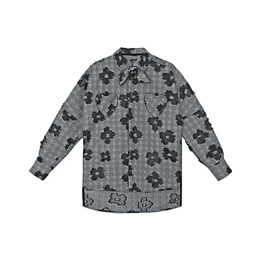 VALLEYOUTH Рубашка Унисекс Черная Клетка