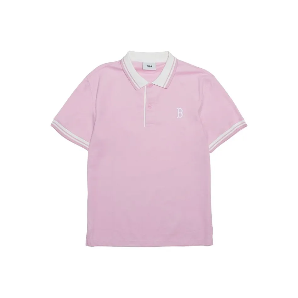 MLB Boston Red Sox Polo Shirt Unisex Hemp Pink