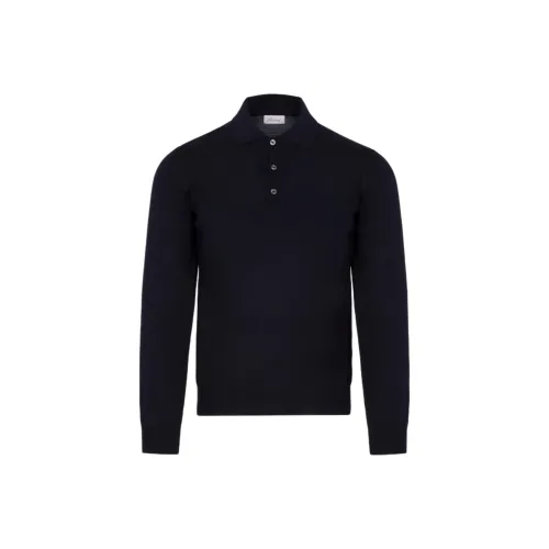 Brioni Мужское Поло Морского Синего Цвета