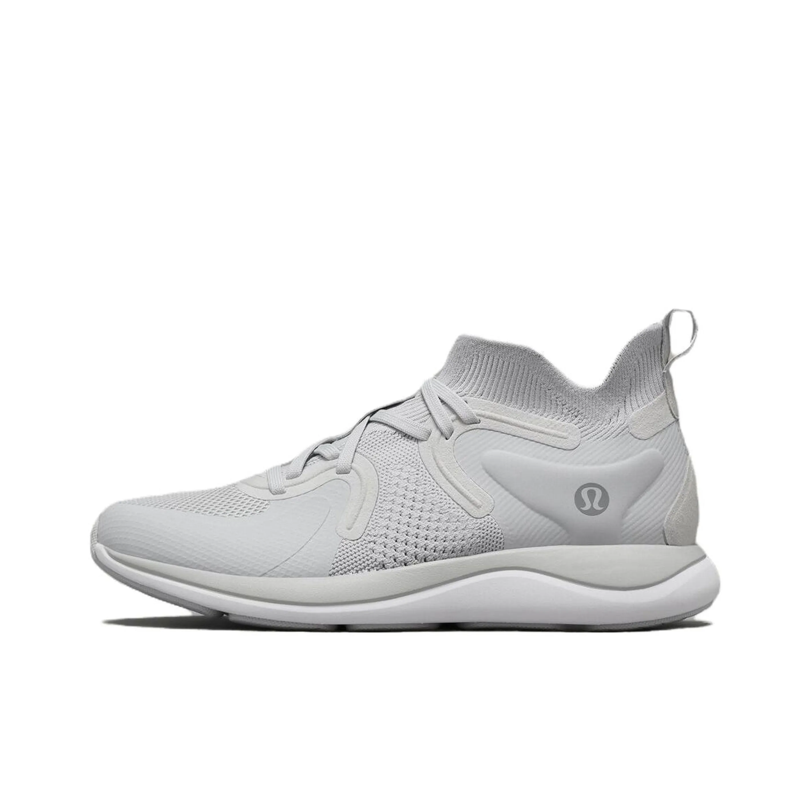 Lululemon Slip Resistant And Breathable Mid Top Running Shoes Women's Gray White