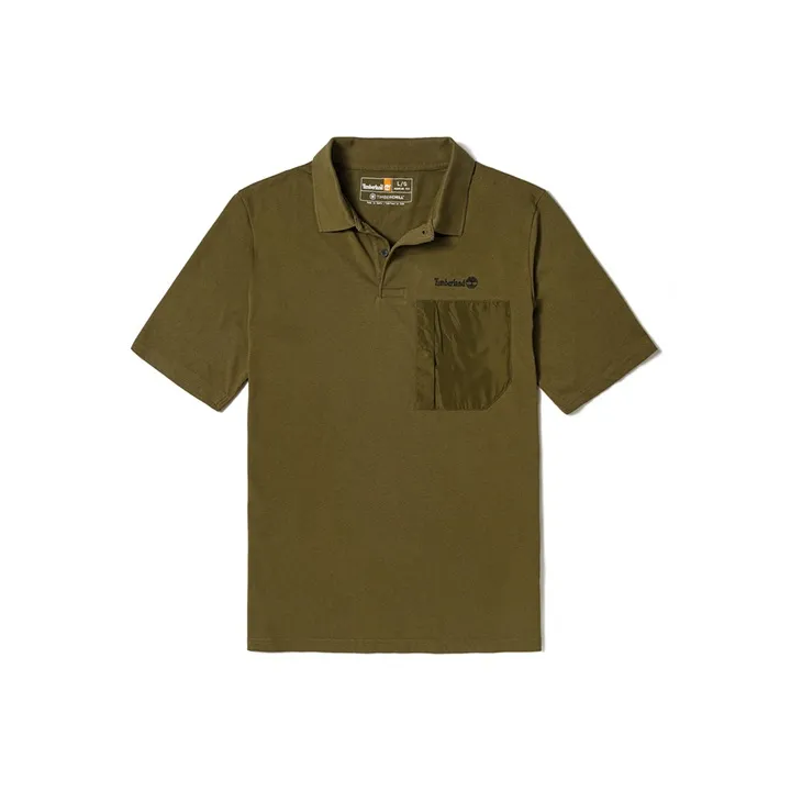 Timberland Темно-оливково-зеленая мужская поло