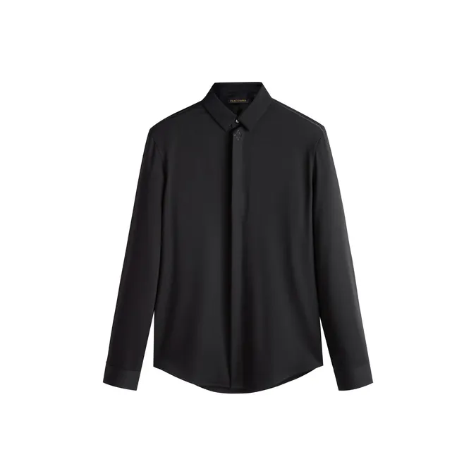 PEACEBIRD MEN Черный 1 Slim Fit Мужская Рубашка