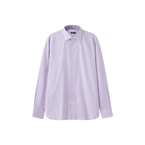 Ermenegildo Zegna Свет Дымчато-розовый Мужские Рубашки