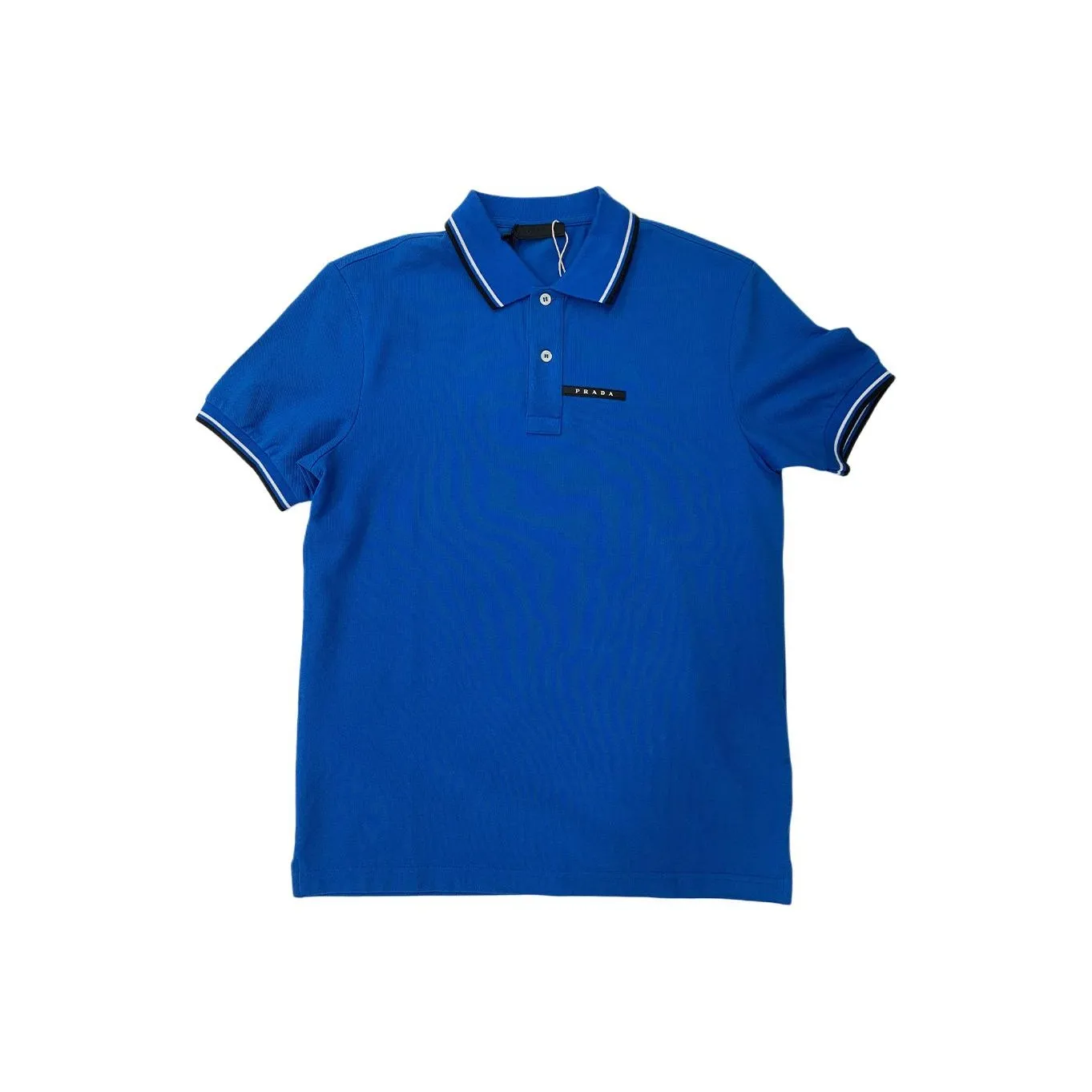PRADA Мужская поло синего цвета