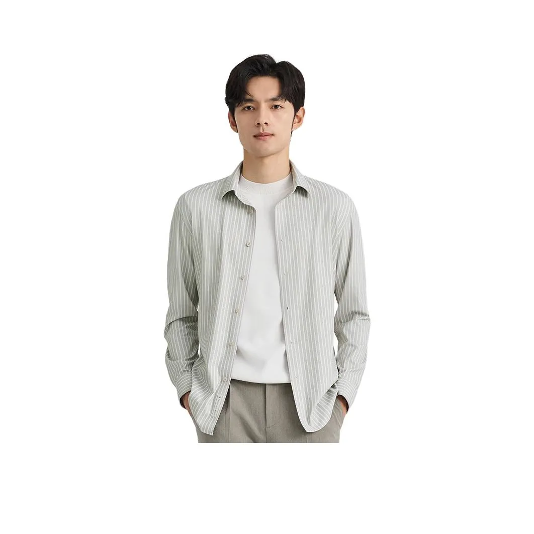 ZIOZIA Хаки Мужские Рубашки