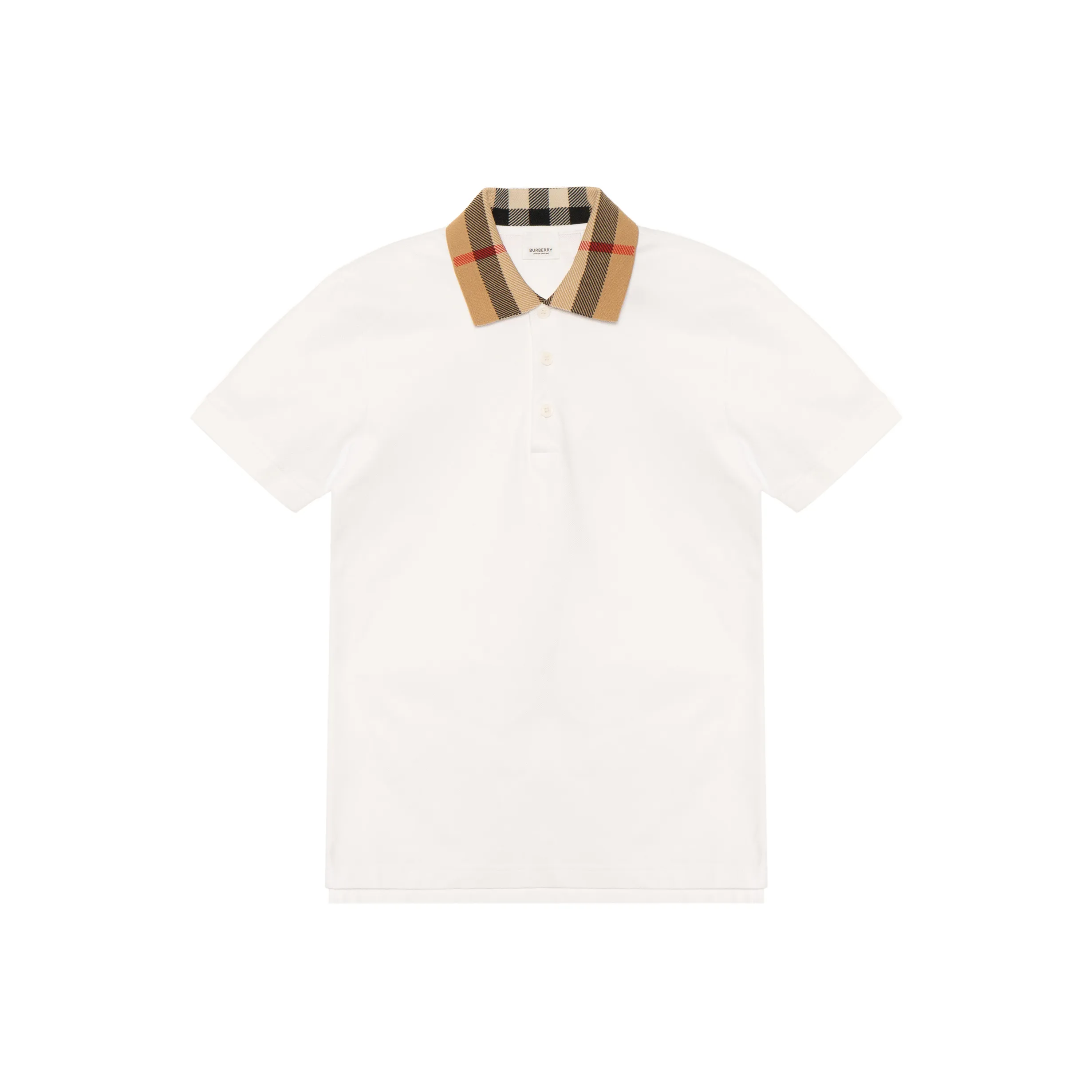 Burberry Checked Short Sleeved Polo Shirt