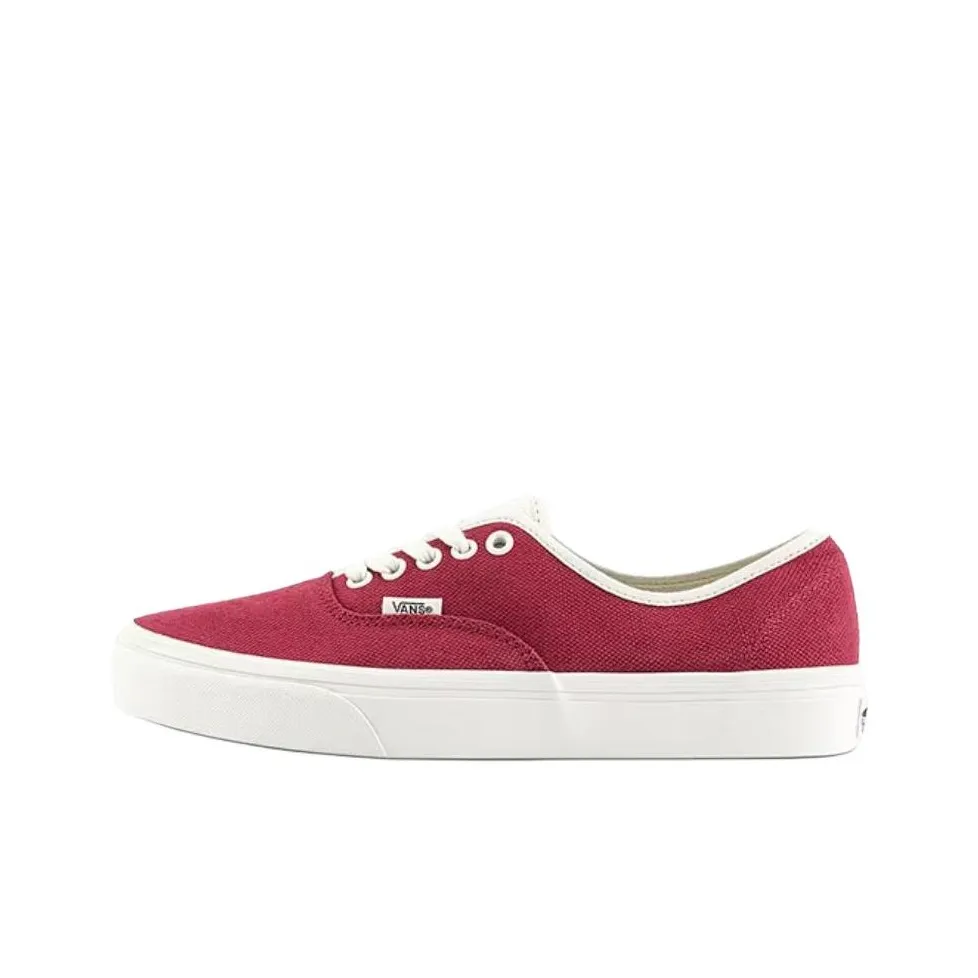 VANS Authentic Lightweight и Дышащие Низкие Кроссовки для Скейтбординга Унисекс Темно-Красные