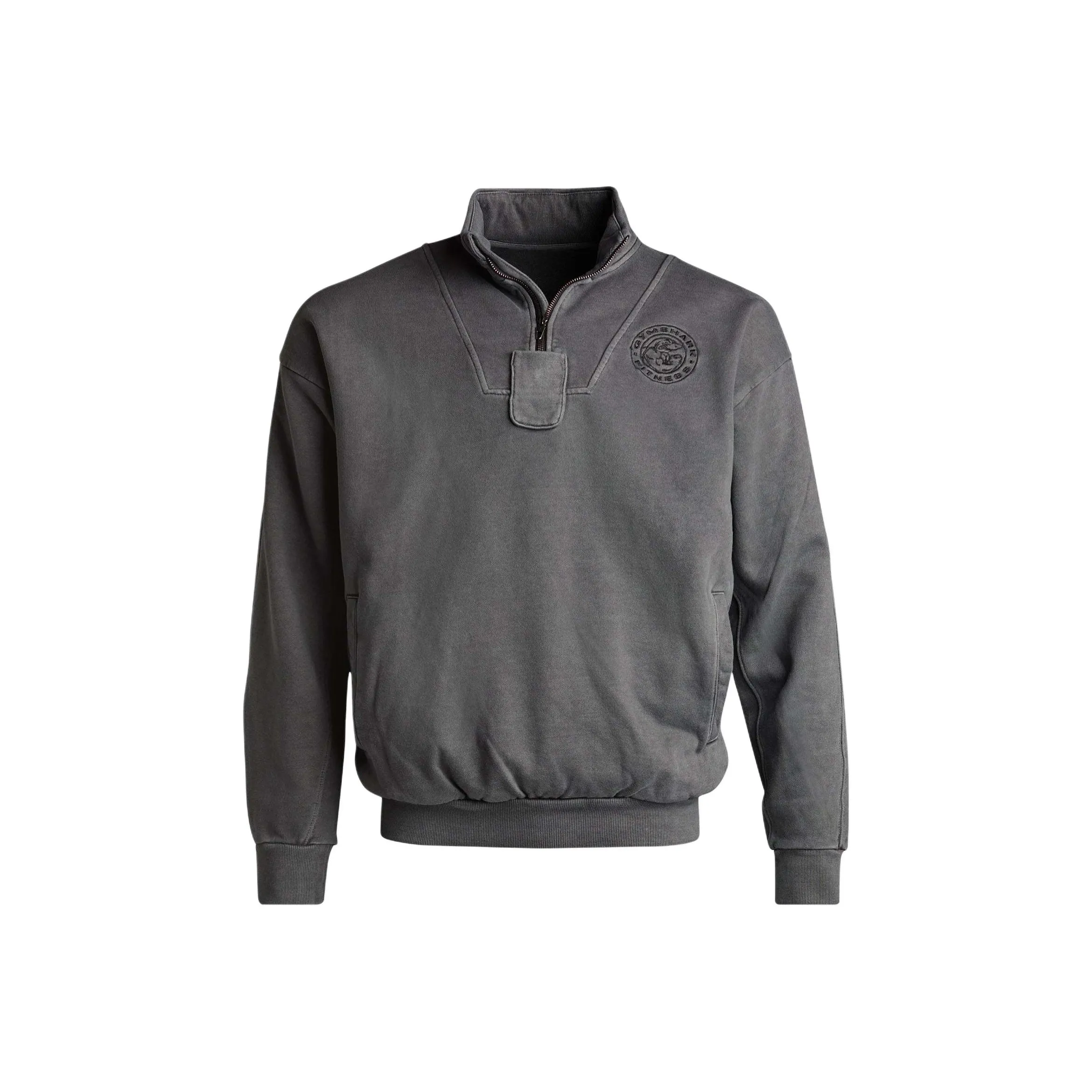 GYMSHARK PREMIUM Legacy 1 4 ZIP Свитшот Мужской Черный