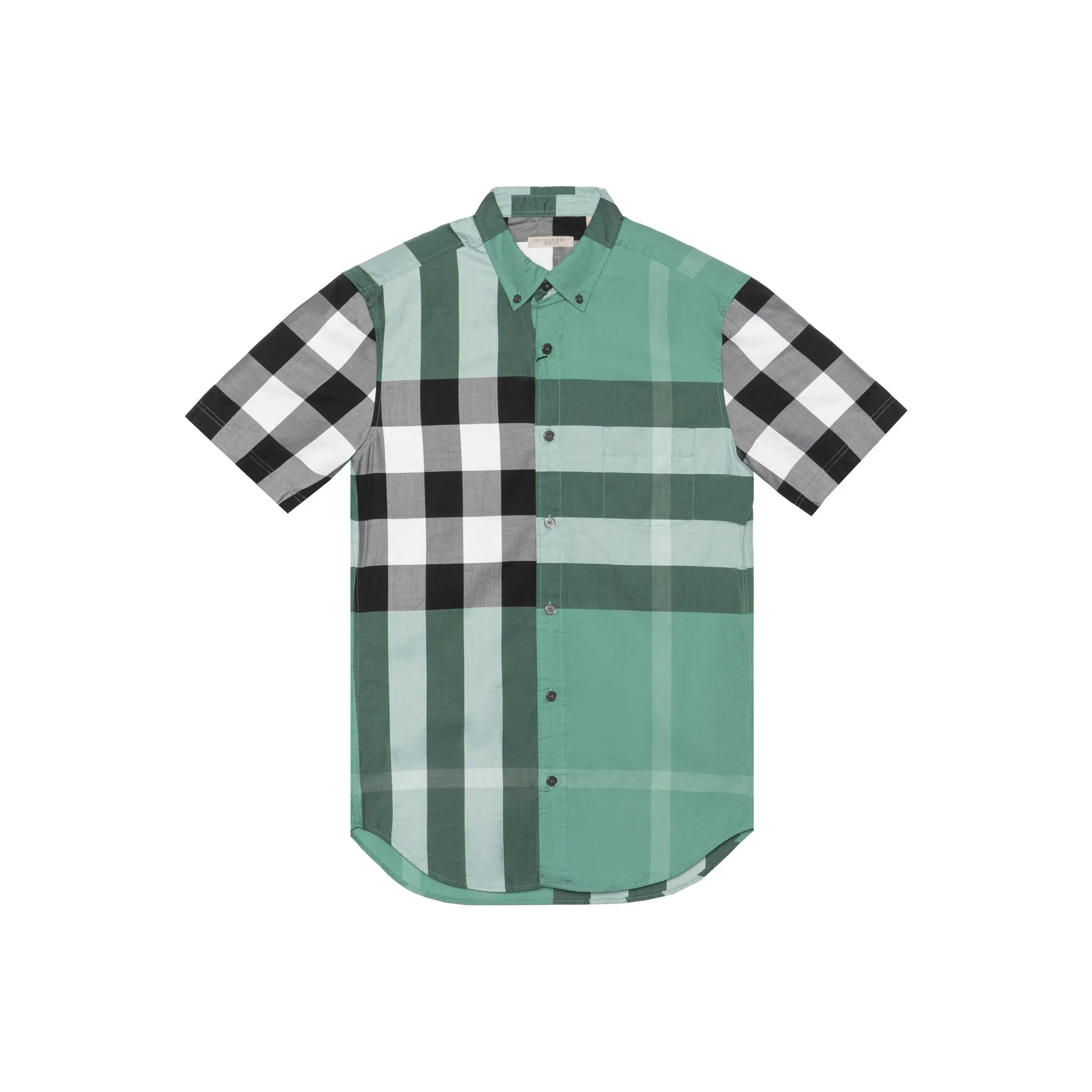 Burberry SS23 Men Single-Breasted Loose Fit Shirt Green
