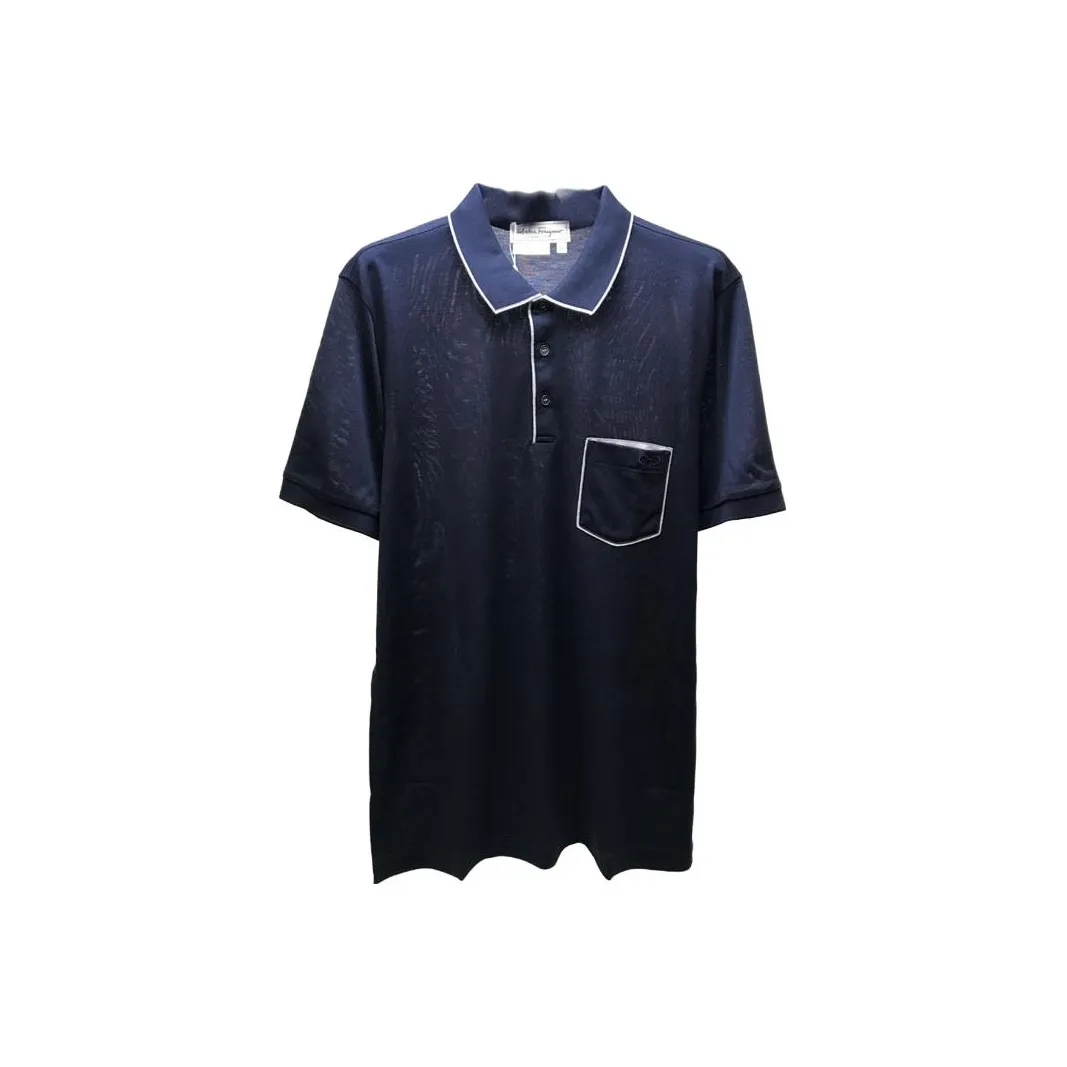 Ferragamo Polo Shirts Men's Blue