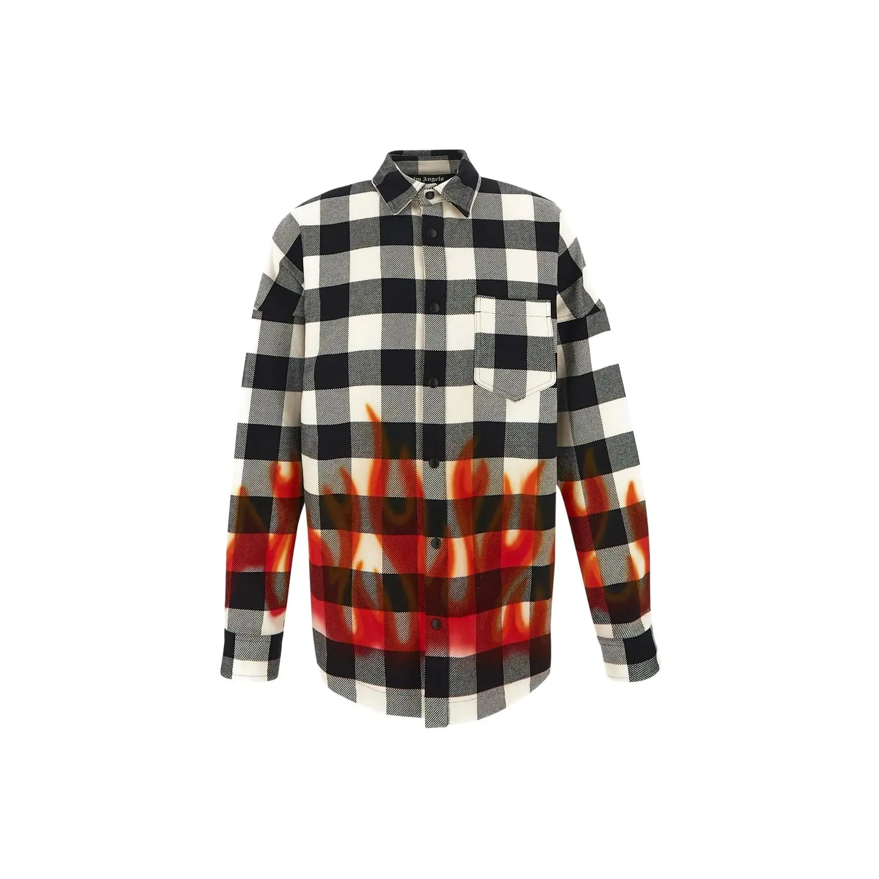 PALM ANGELS Flames Flannel Overshirt