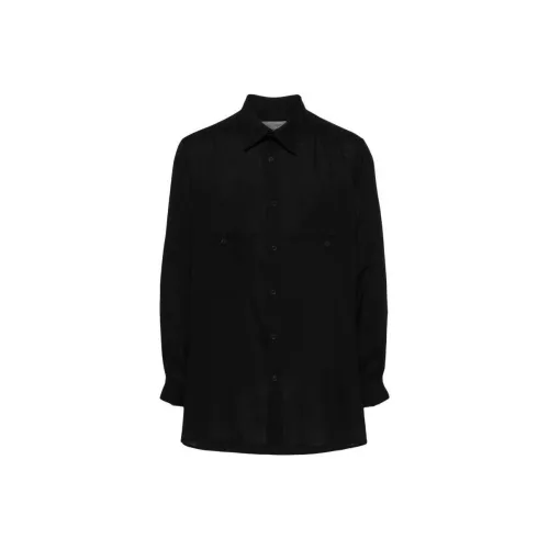 Yohji Yamamoto Pour Homme Черные Мужские Рубашки