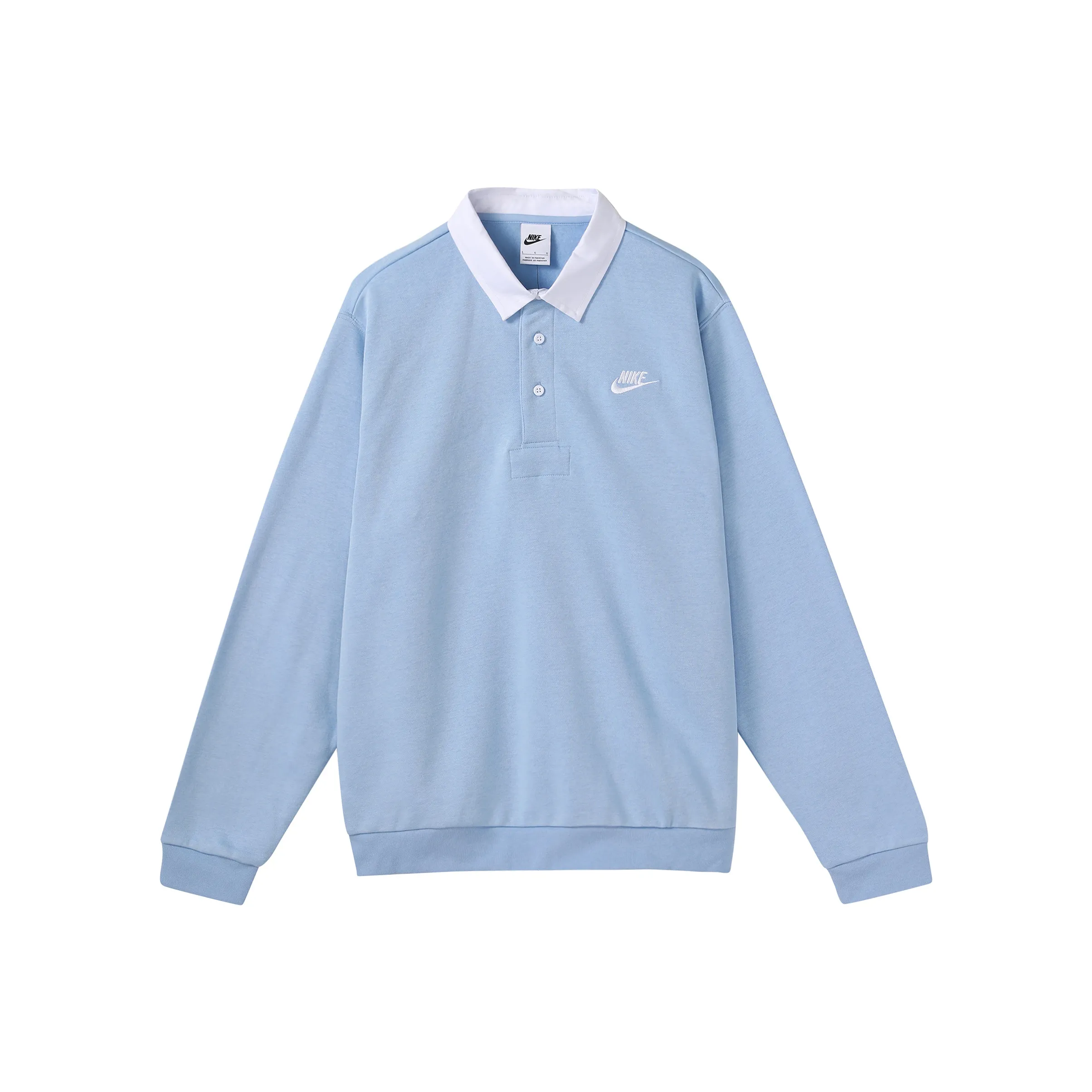 Nike Club Fleece Hoodie Polo Shirt Blue
