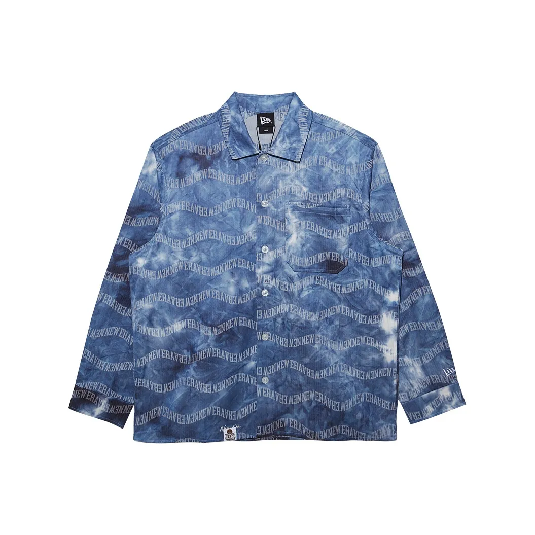 New Era Tie Dye Синий Унисекс Рубашки