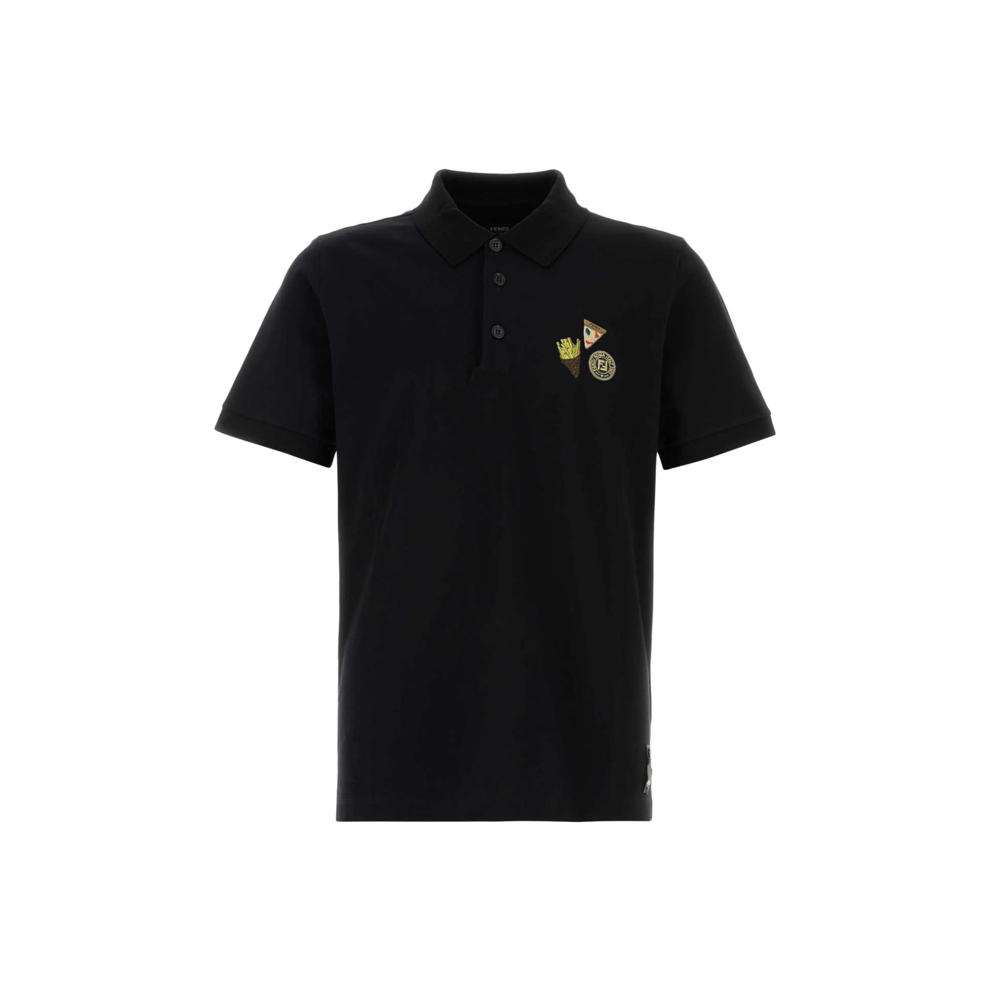 FENDI Logo Detailed Short Sleeved Polo Shirt