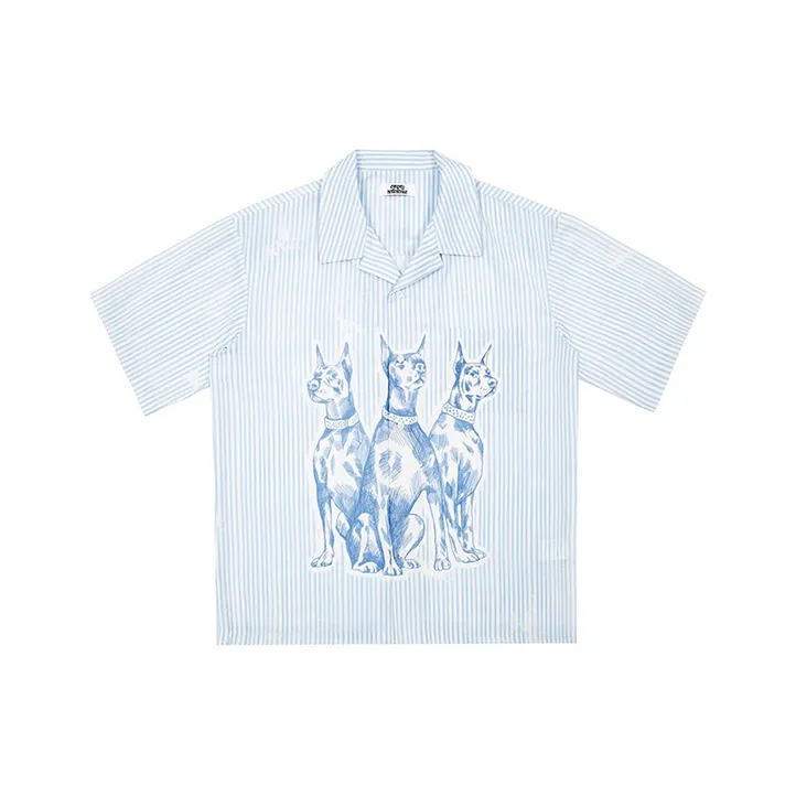 EMPTY REFERENCE Shirts Unisex Blue White Stripes