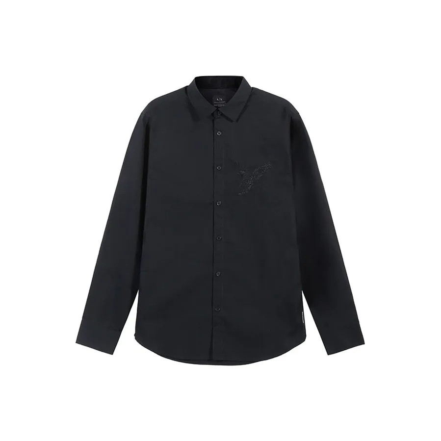 ARMANI EXCHANGEAE ASV Collection Casual Long Sleeved Shirt Men's Black
