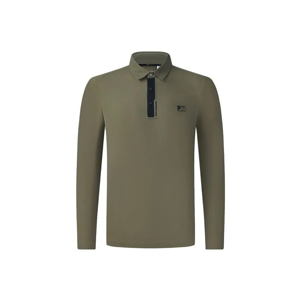 FILA Golf Series Polo Shirt Men's Brown Earth Khaki