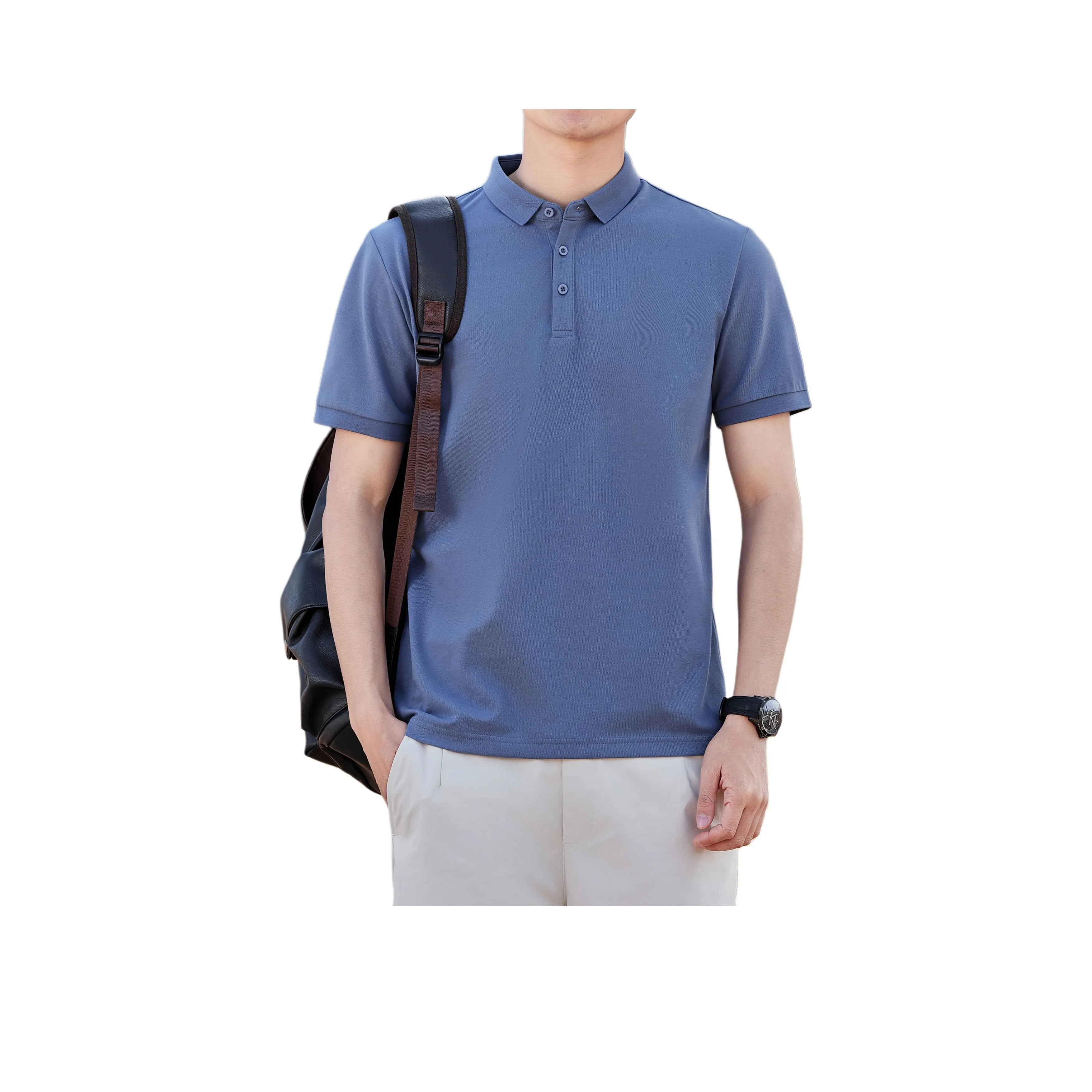 PERDONTOO 2025 Лето Поло Короткий Рукав Для Папы Мужской