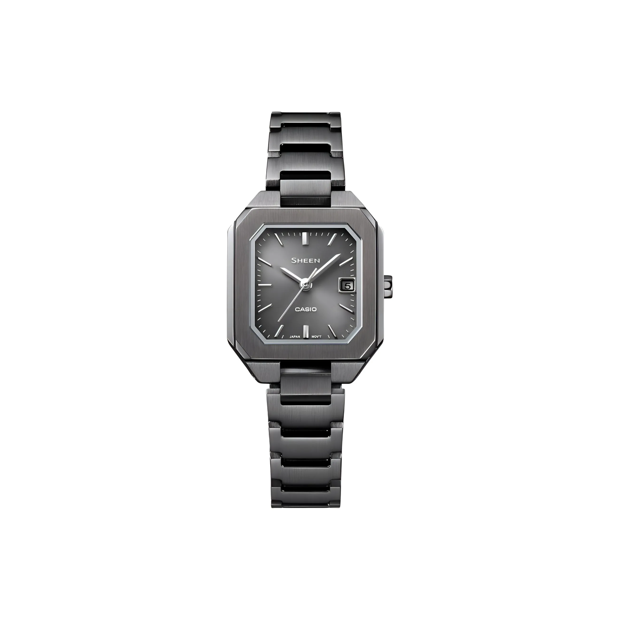 CASIO SHEEN Солнечный кварцевый механизм нержавеющая сталь ремешок женские часы серый циферблат