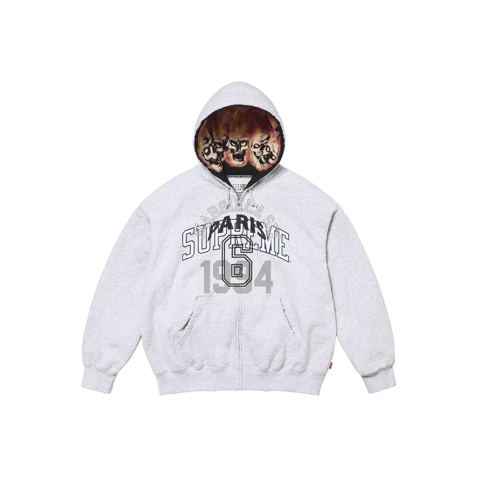 Supreme MM6 Maison Margiela Zip Up Hooded Sweatshirt