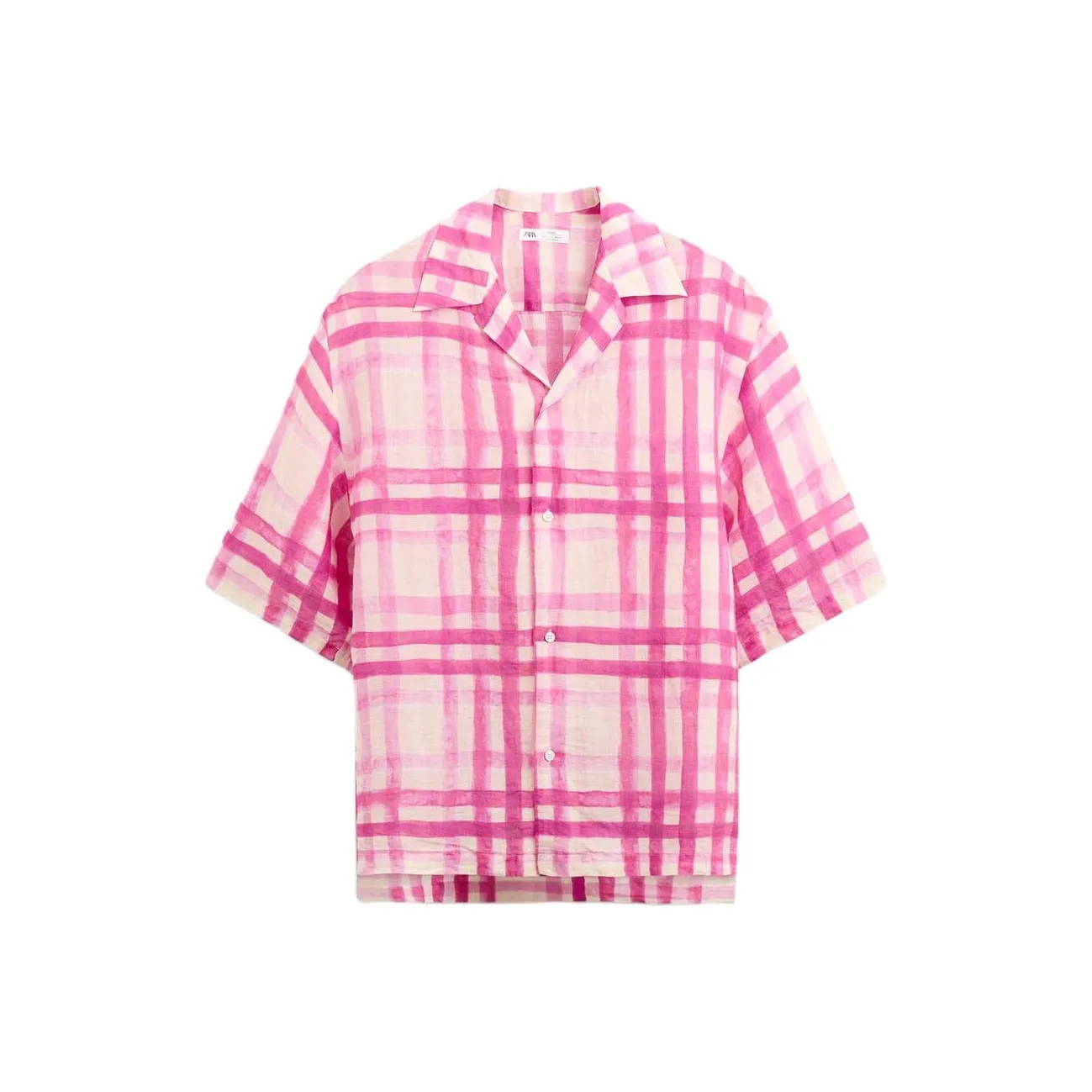 ZARA Рубашка Мужская Темно-фиолетовая Красная