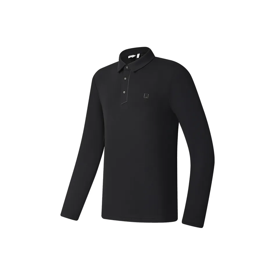 FILA Knitted Fabric Long-Sleeved Polo Shirt Men's