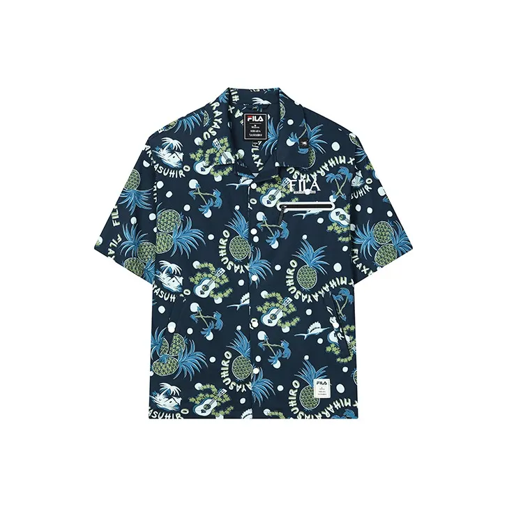 FILA x MIHARA YASUHIRO Shirt Men's Deep Robe Blue