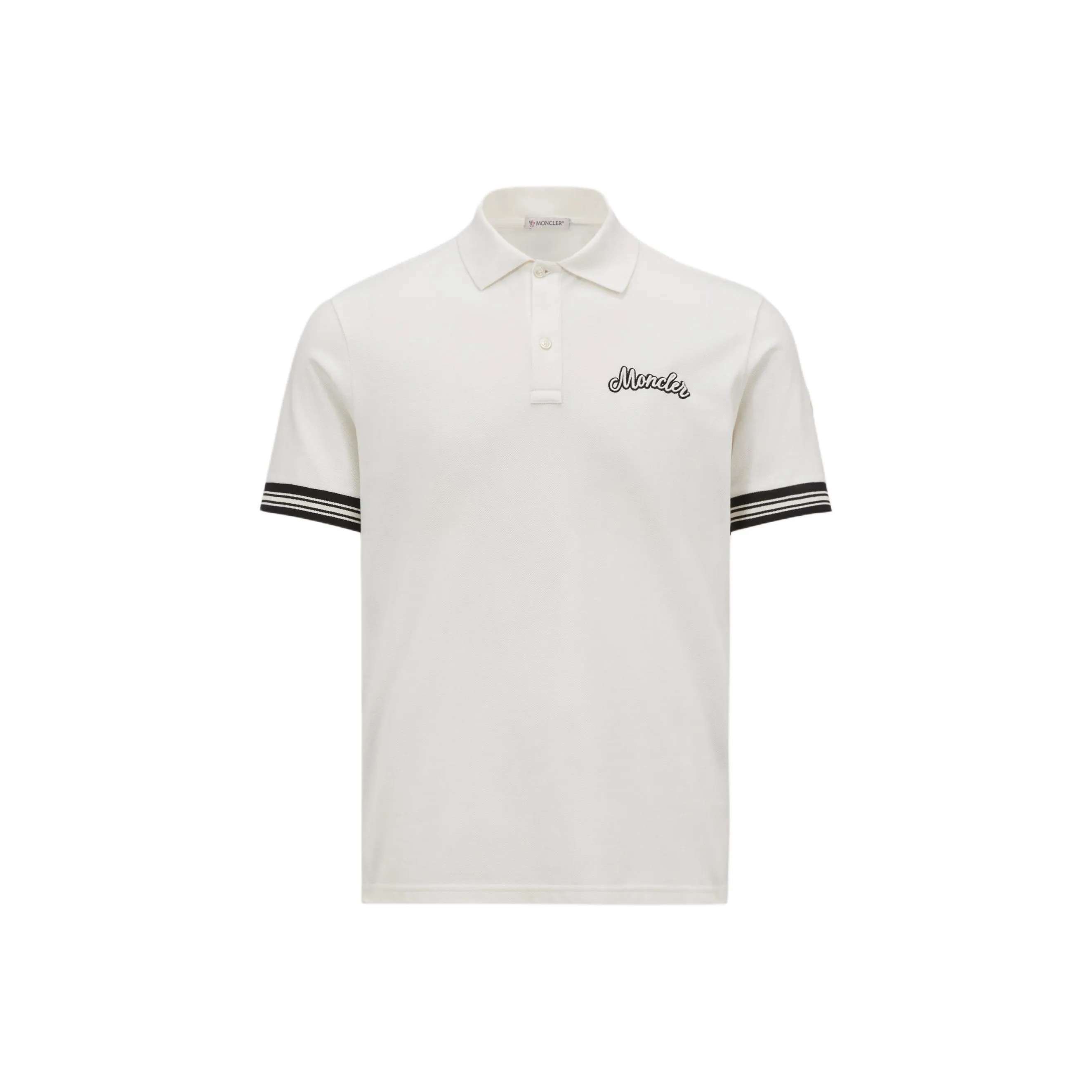 Moncler SS25 Поло Мужское Белое