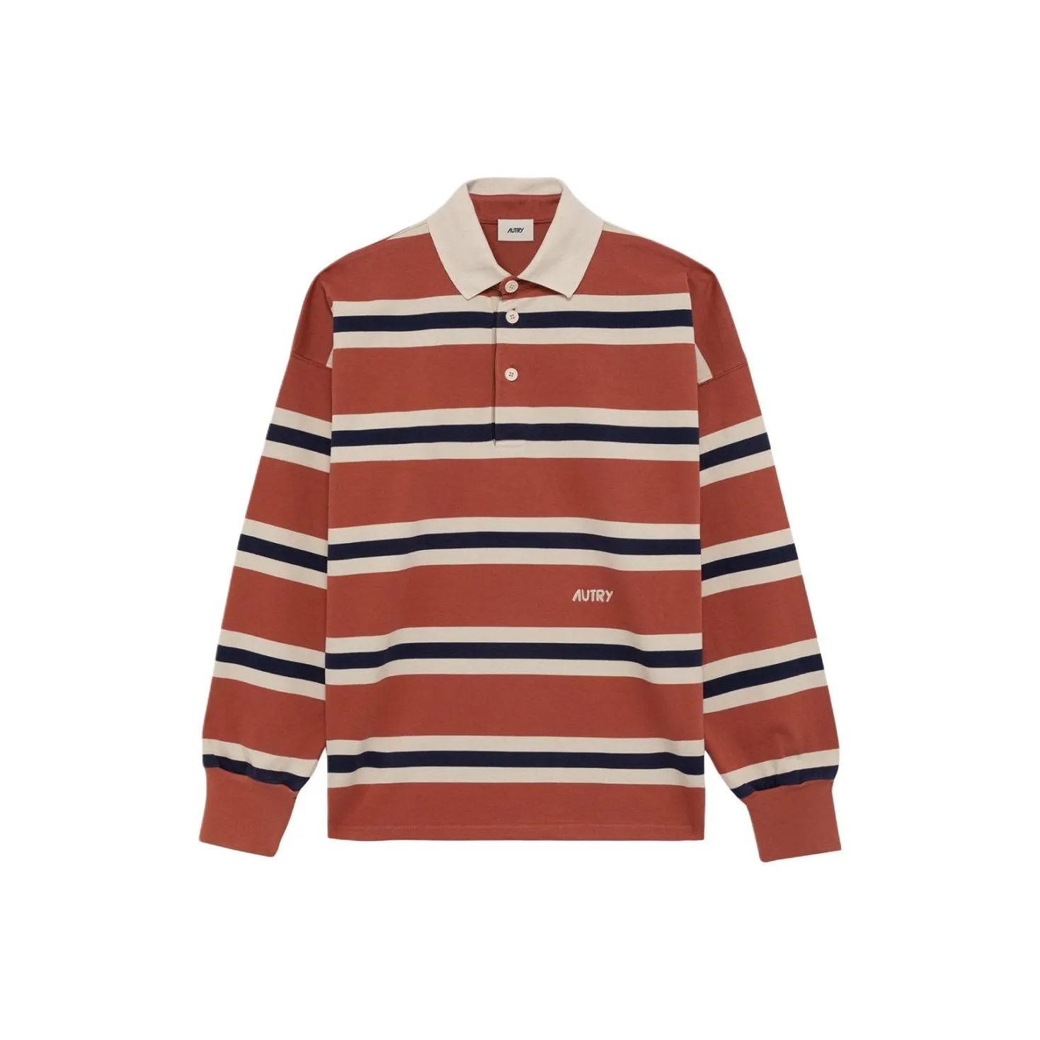 AUTRY Striped Rugby Polo Shirt