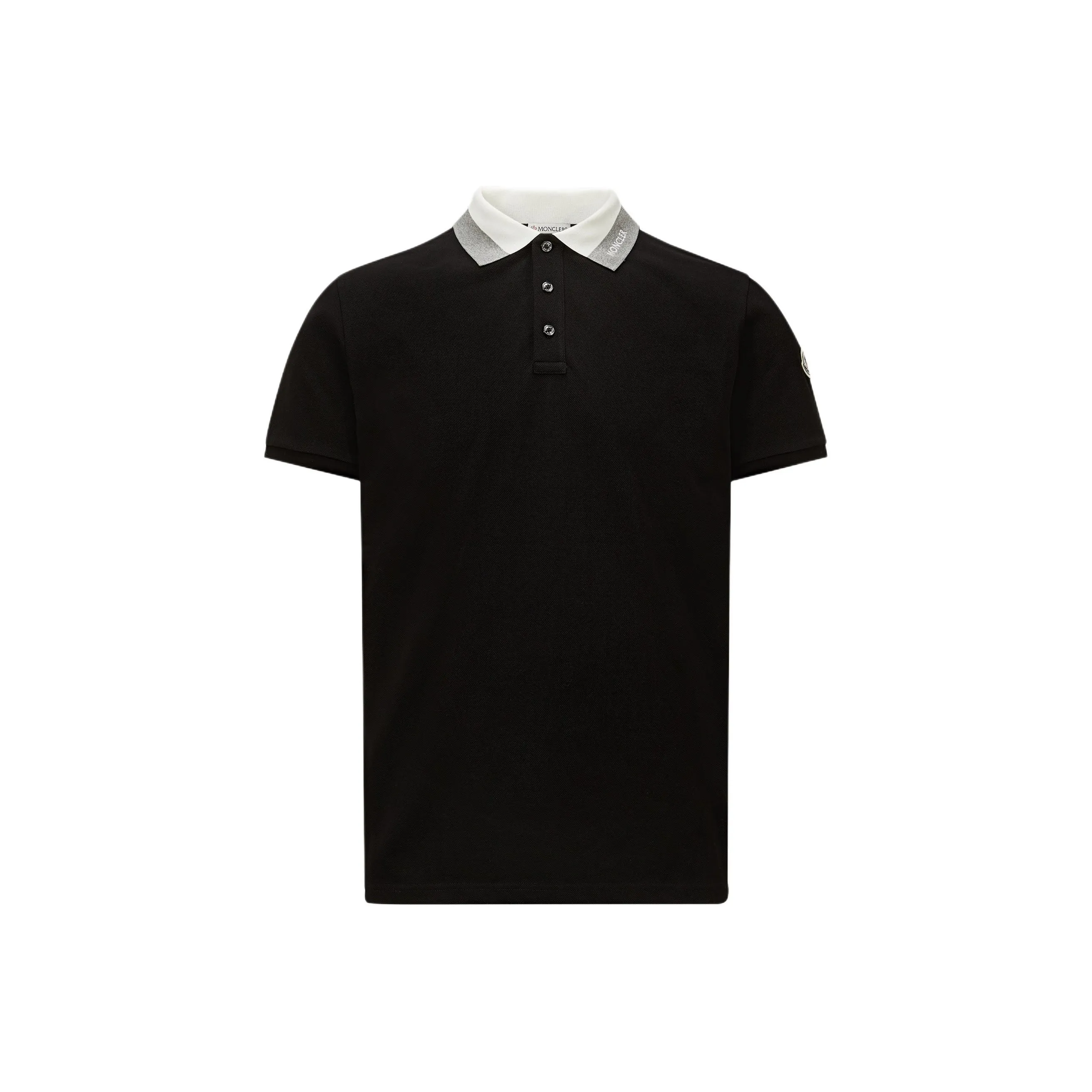 Moncler Logo Embroidered Short Sleeved Polo Shirt