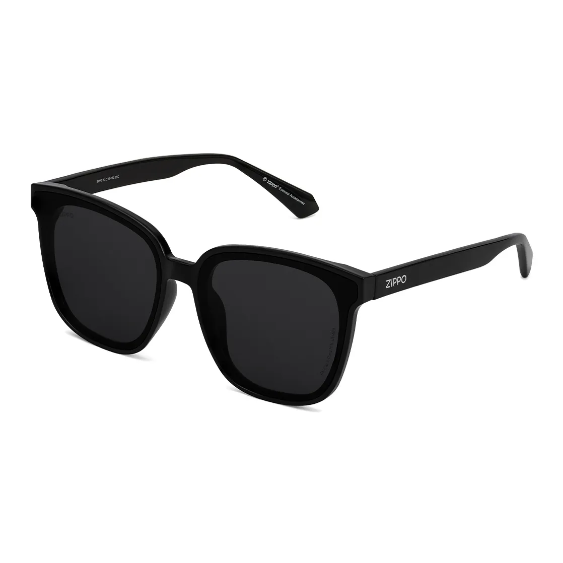 ZIPPO Plate Frame TR90 Butterfly Sunglasses Unisex Black/Moissanite Gray