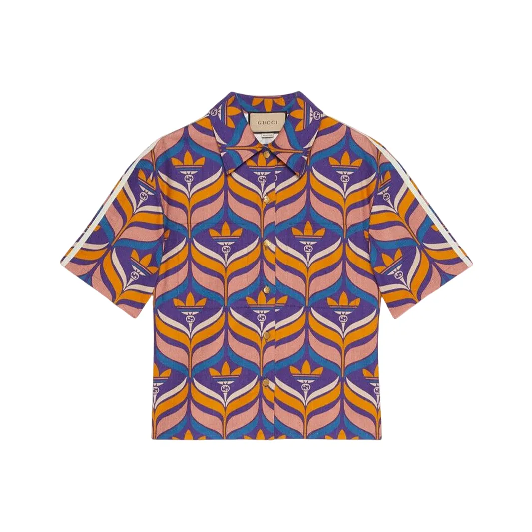 GUCCI X ADIDAS Collaboration SS22 Рубашка Унисекс Многоцветная