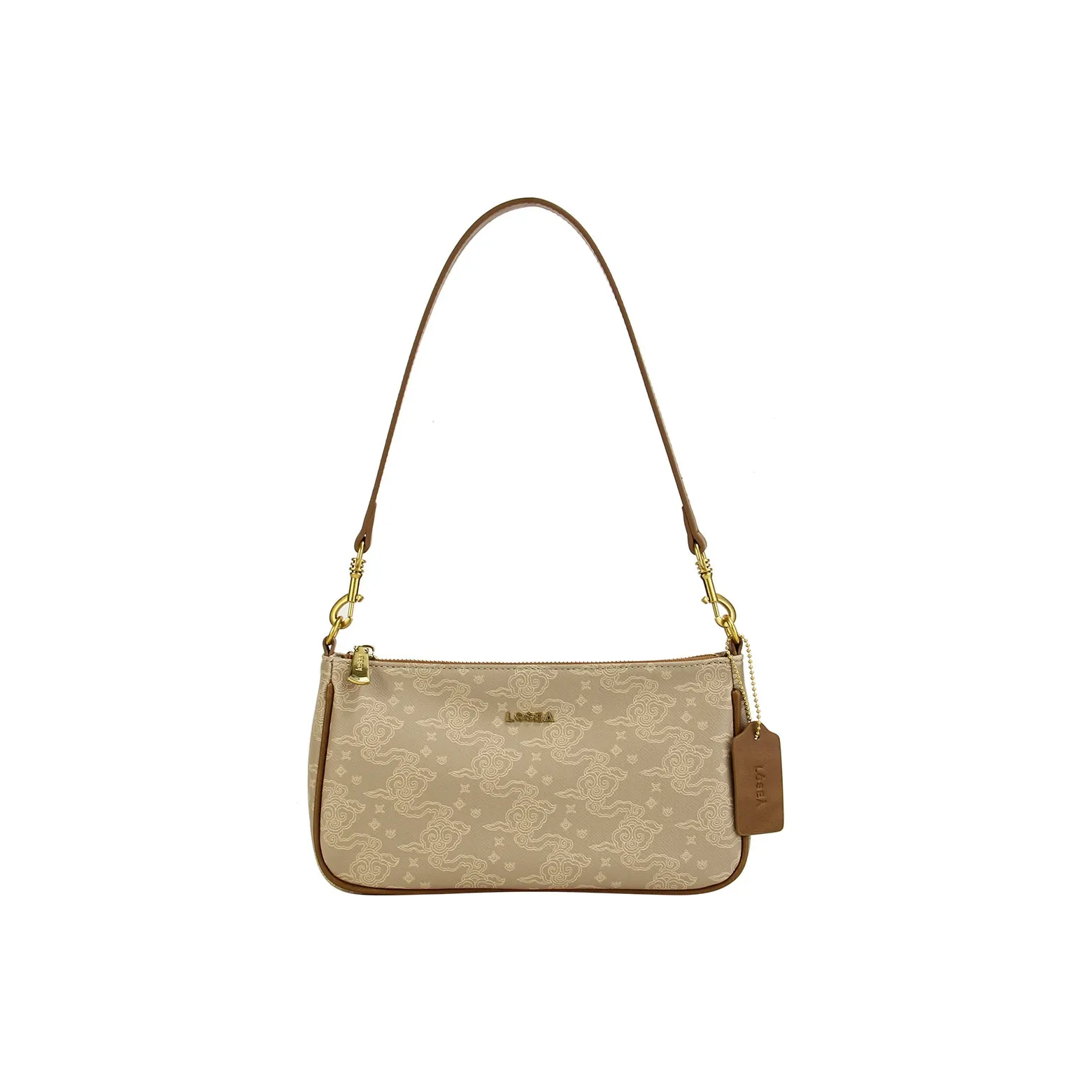 LOSEA Relic Коллаборация Шелковая парча искусственная кожа сумка через плечо маленькая женская