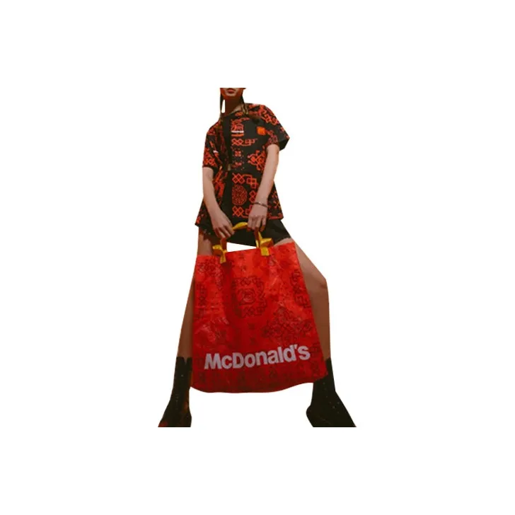 Mcdonald's X CLOT X McDonald's Shirts Unisex Black Red