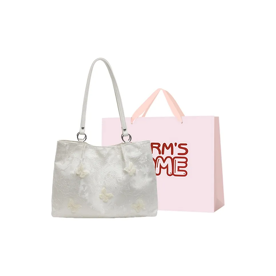 Worm's Home Ткань Тоут Сумка Сумка для покупок Сумка на плечо Женская Многоцветная