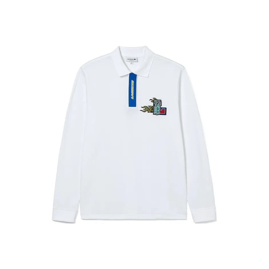 LACOSTE Collaboration Holiday Series Белая Мужская Рубашка Polo