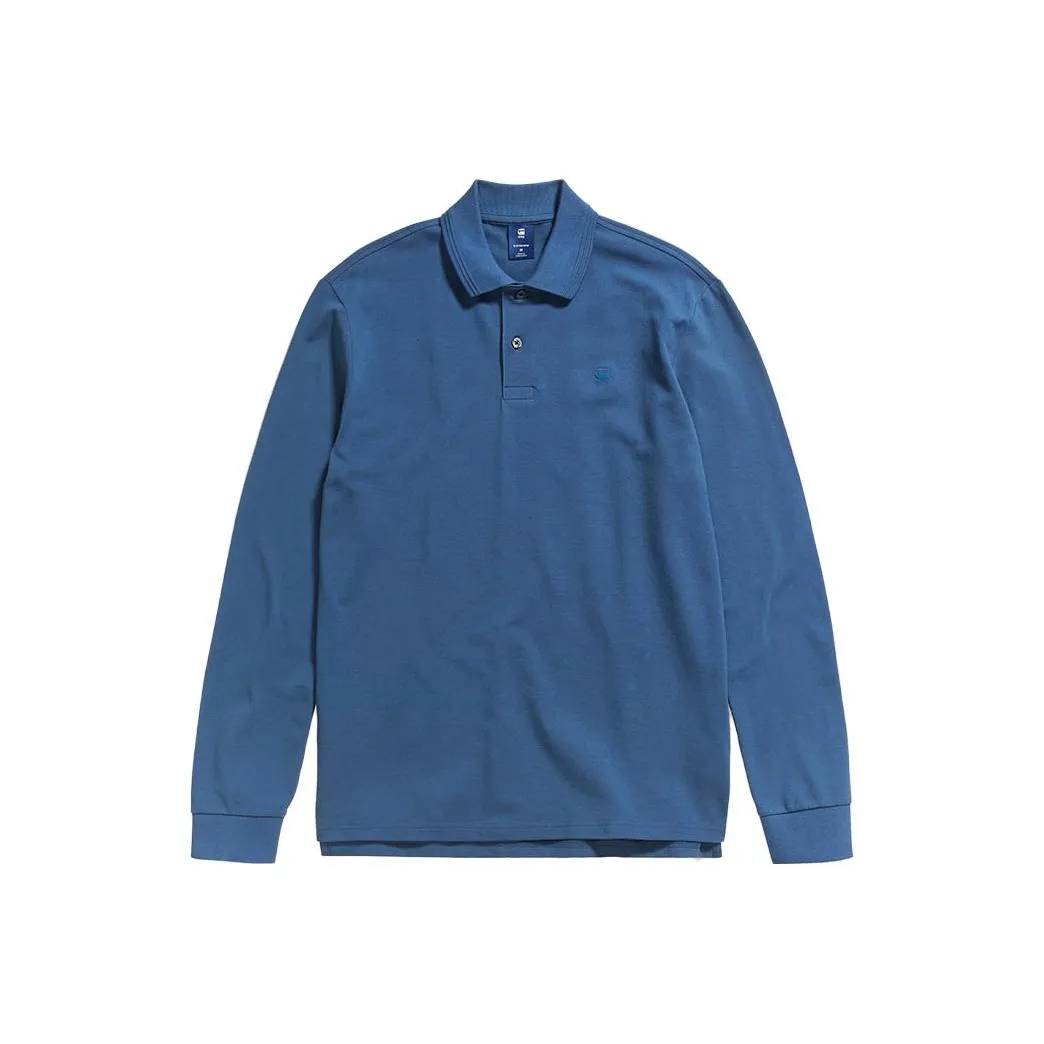 STAR RAW Синий Мужская Поло