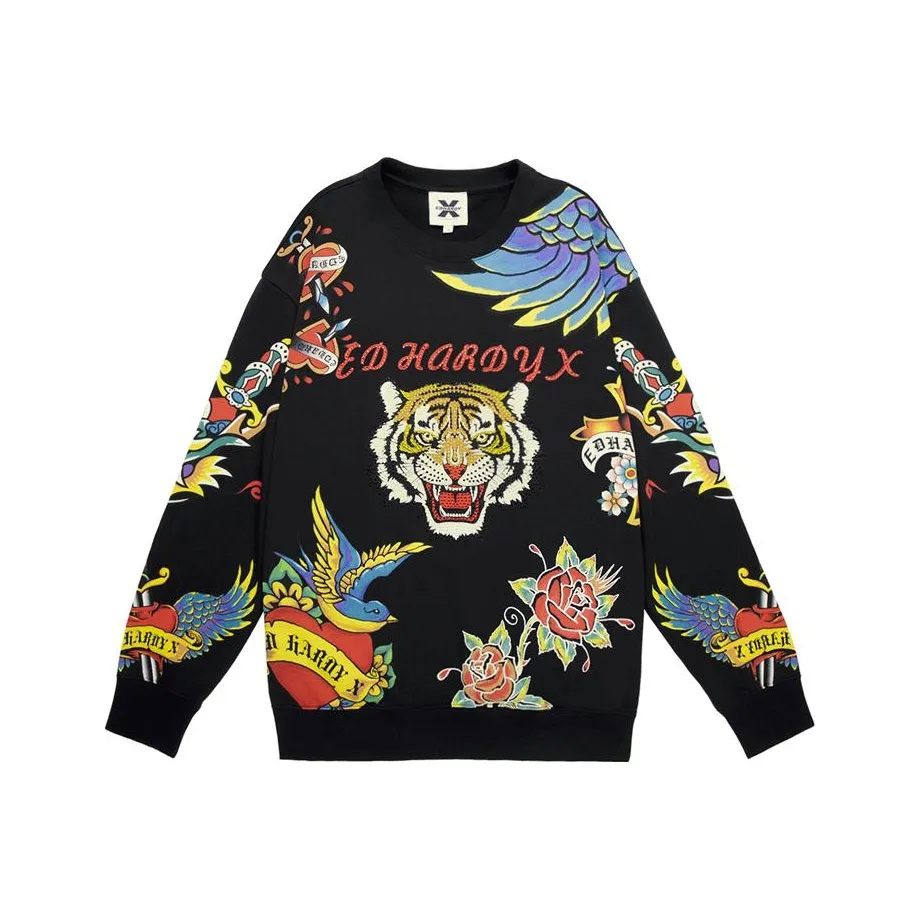 ED HARDY X Sweatshirt Unisex Black