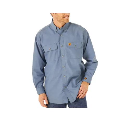 WRANGLER Светло-синие Мужские Рубашки
