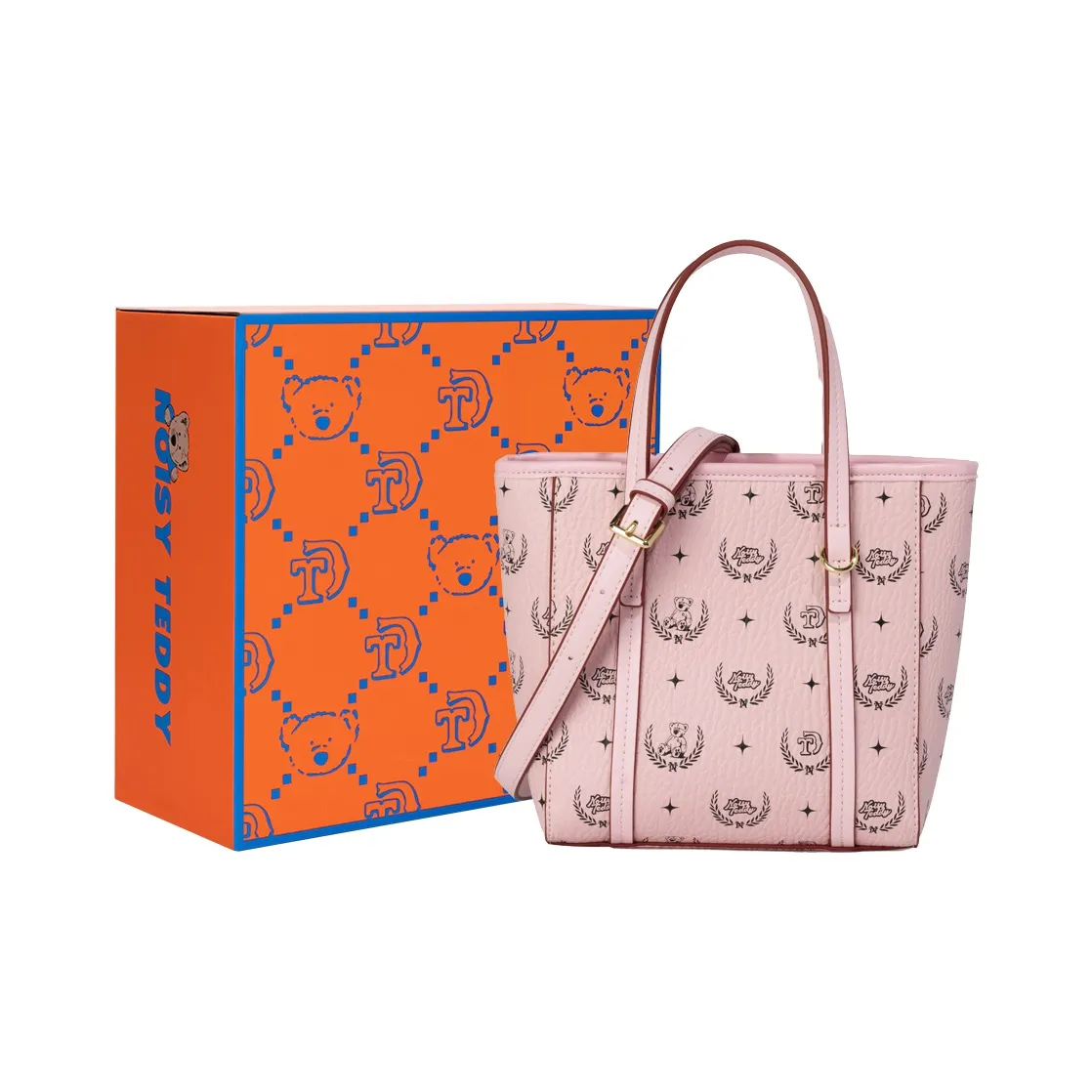 NOISY TEDDY ПУ (полиуретан) Сумка-тоут сумка через плечо обычная женская розовая коричневая